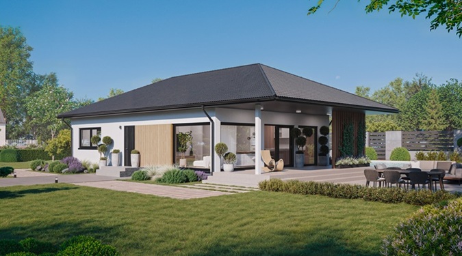 Modern factory-built home offering affordability and style.