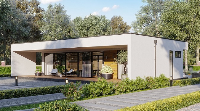 Modern factory-built home offering affordability and style.