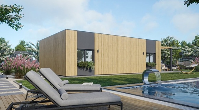 Explore a modern prefab home designed for efficiency, affordability, and modern living.