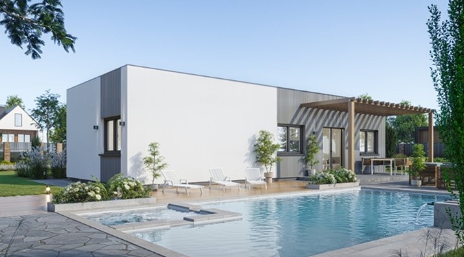 Explore a modern prefab home designed for efficiency, affordability, and modern living.